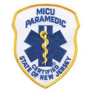 NEW JERSEY STATE MICU PARAMEDIC Shoulder Patches