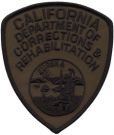 "CDCR" California Dept. of Corrections & Rehabilitation - Men's Shoulder Patch - SUBDUED
