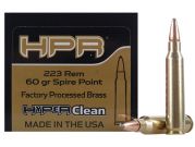 HPR HyperClean Remanufactured Ammunition 223 Remington 60 GR Soft Point - 50 RNDS