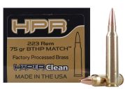 HPR HyperClean Remanufactured Ammunition 223 Remington 75 GR Hollow Point Boat - 50 RNDS