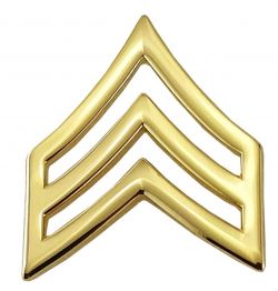 "SGT" Uniform Collar Pins - Tall w/ Point - SOLD in PAIRS