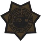 CALIFORNIA DEPT. OF CORRECTIONS & REHABILITATION - OFFICER Soft Badge Star  - SUBDUED