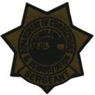CALIFORNIA DEPT. OF CORRECTIONS & REHABILITATION - Soft Badge Star - SGT