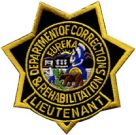 CALIFORNIA DEPT. OF CORRECTIONS & REHABILITATION - Lieutenant Soft Badge Star