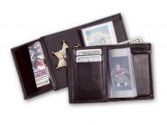 Recessed Badge Wallet w/ 5 CC Slots, Single ID Window