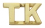 CUSTOM TWO (2) LETTERS - COLLAR BRASS -3/8" TALL - SOLD in PAIRS